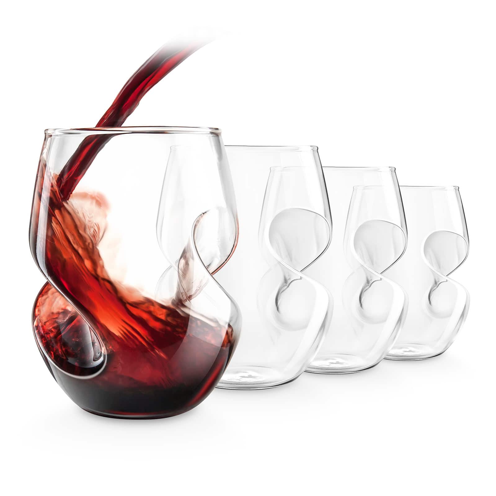 Final Touch - Conundrum Red Wine Glasses, Set of 4 - Clear price history on PriceWatchPro
