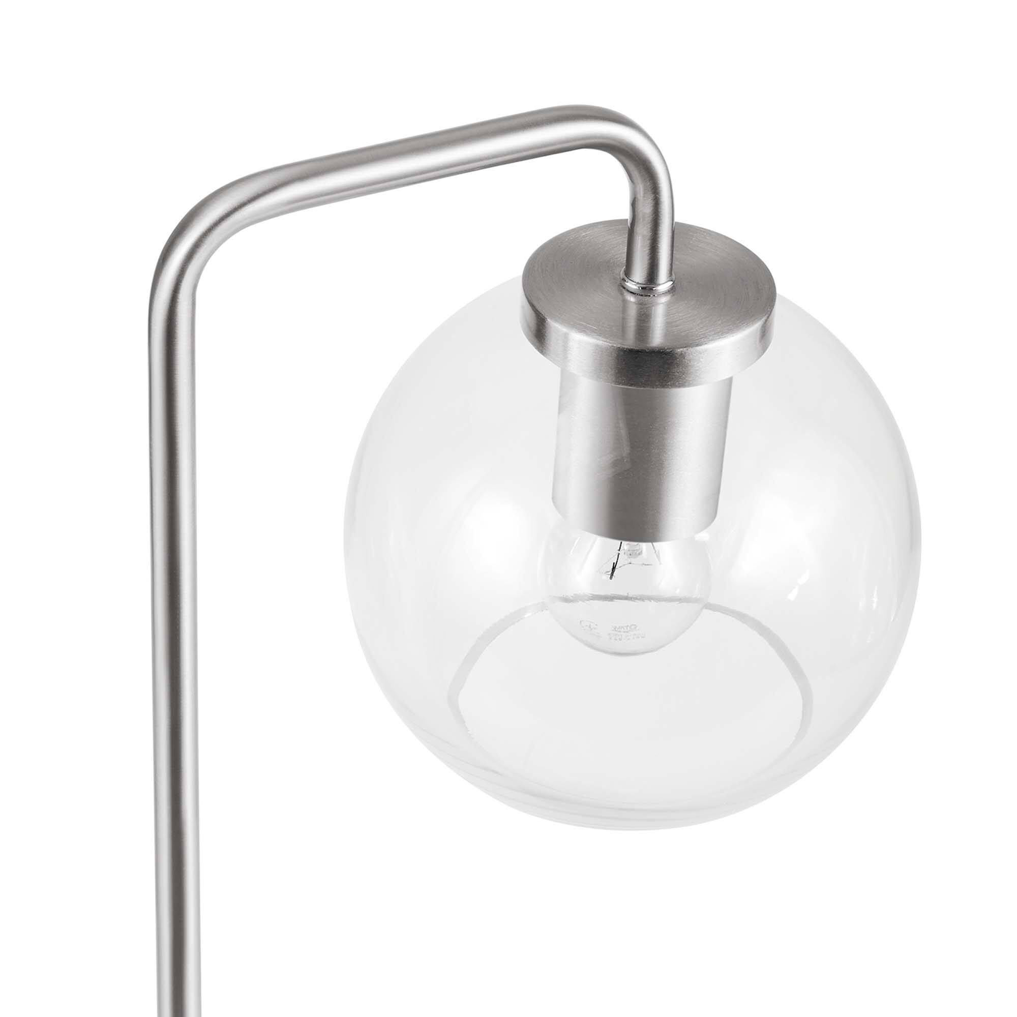 Alt View 4. Modway - Silo Glass Globe Glass and Metal Table Lamp by Modway - Satin Nickel.