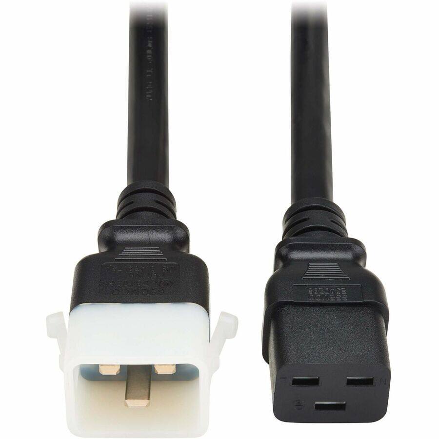 Alt View 6. Tripp Lite - Eaton Tripp Lite Series PDU Power Cord, C19 to P-Lock C20 - Heavy-Duty, 20A, 250V, 12 AWG, 3 ft. (0.9 m), Black - For - Black.