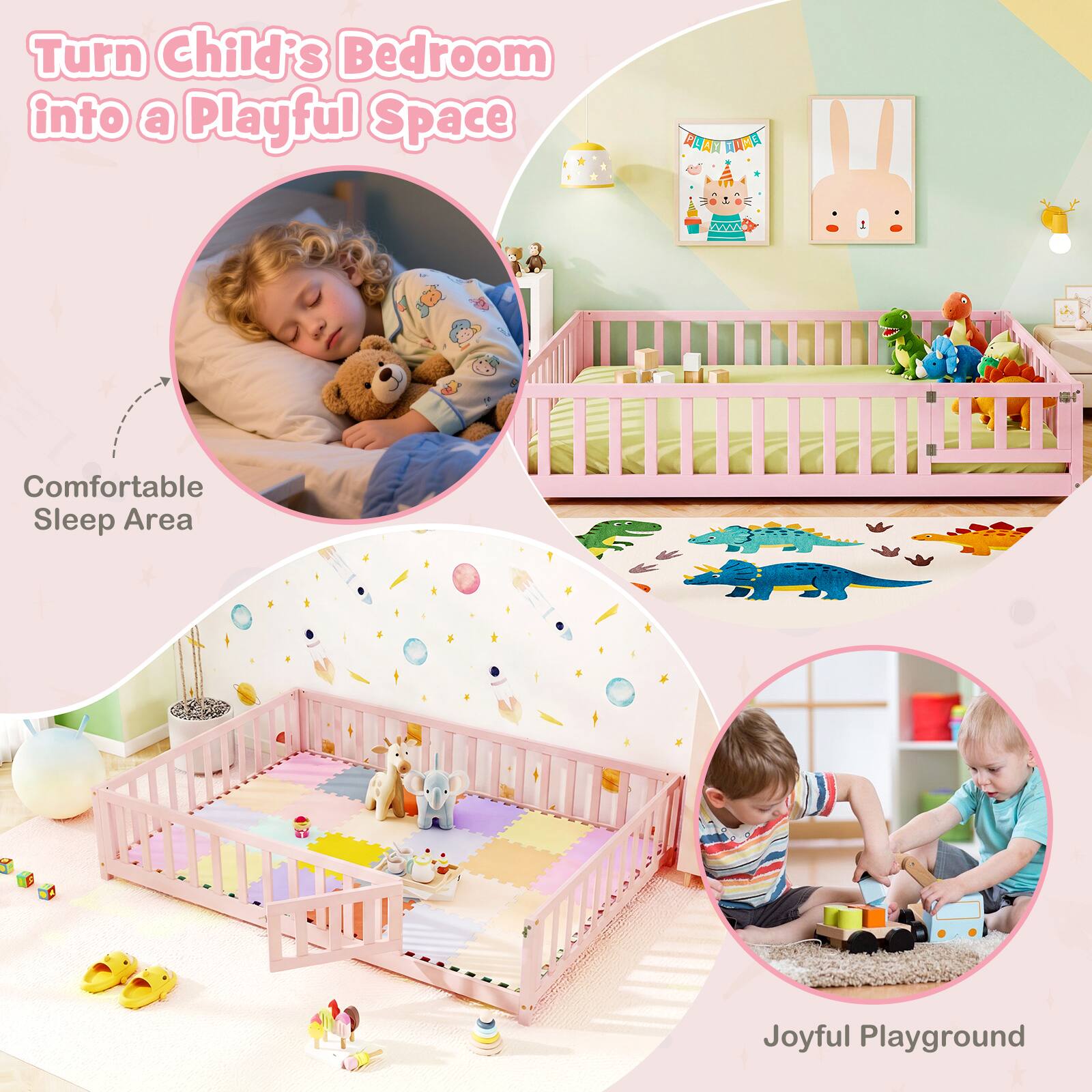 Turn Child's Bedroom into a Playful Space

Comfortable Sleep Area

Joyful Playground
