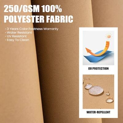 250/GSM 100% POLYESTER FABRIC

- 3 Years Color Fastness Warranty
- Water Resistant
- UV Resistant
- Easy To Clean

UV PROTECTION
WATER-REPELLENT