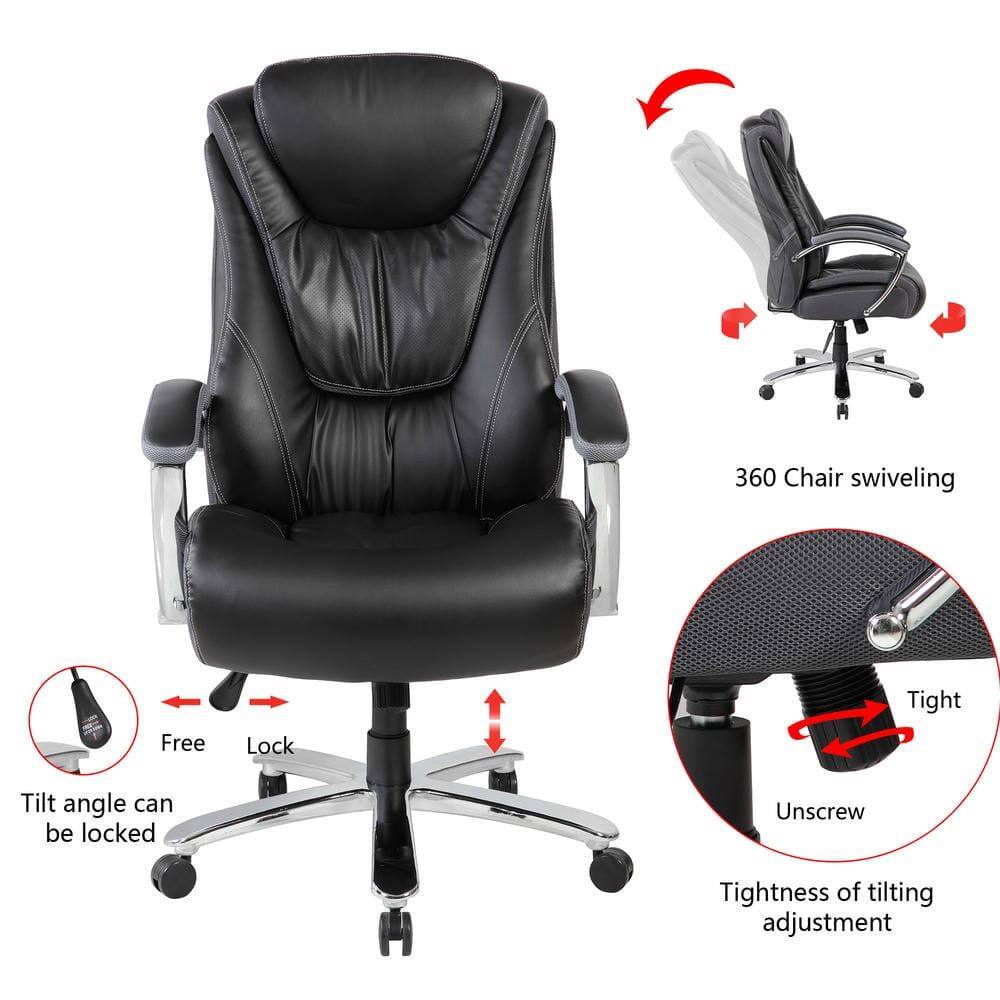 - 360 Chair swiveling
- Tilt angle can be locked
  - Free
  - Lock
- Tightness of tilting adjustment
  - Tight
  - Unscrew