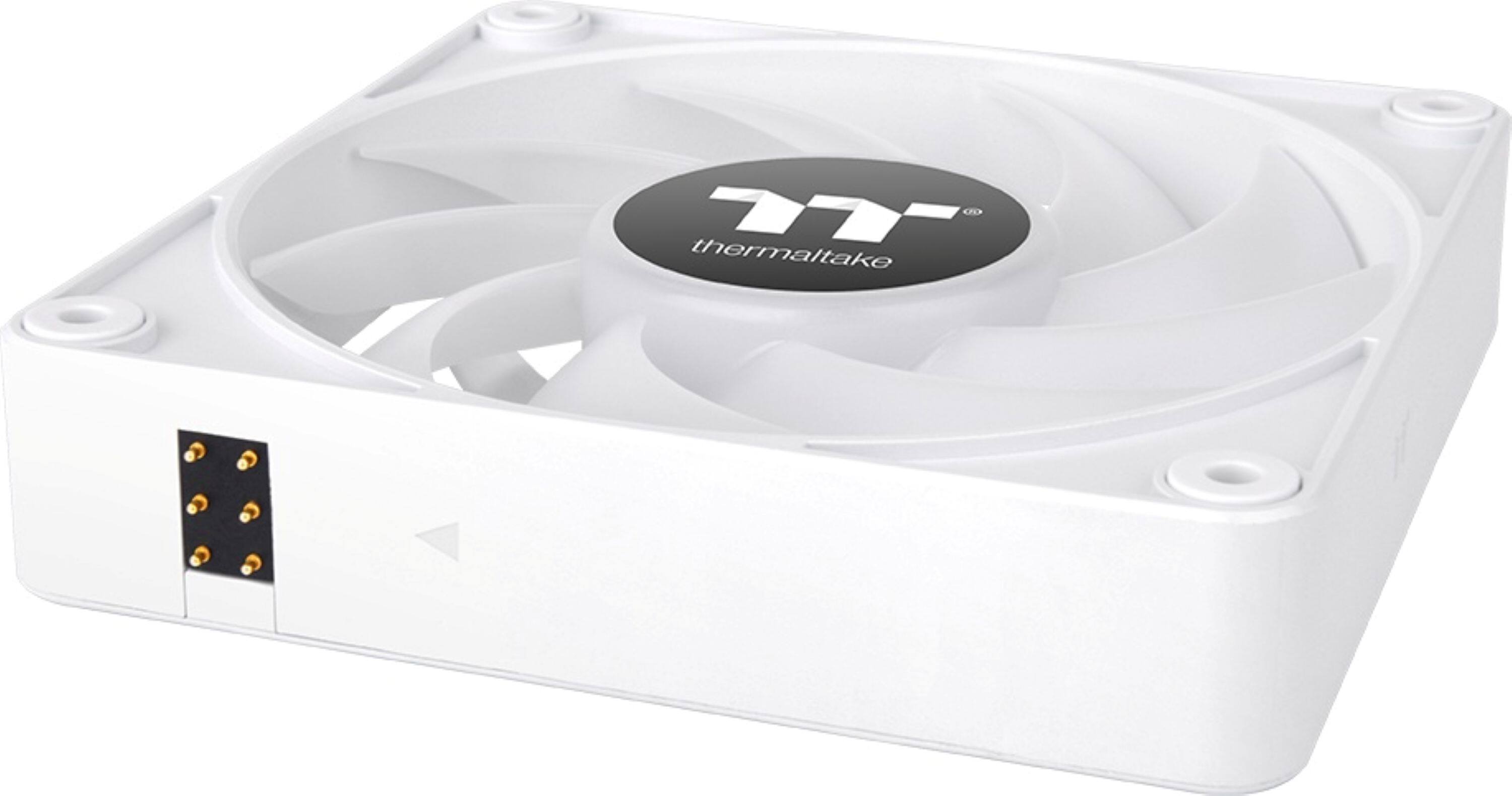 Alt View 6. Thermaltake - CT120 EX ARGB Sync 120mm Computer Case Cooling Fan (3-Pack) - White.