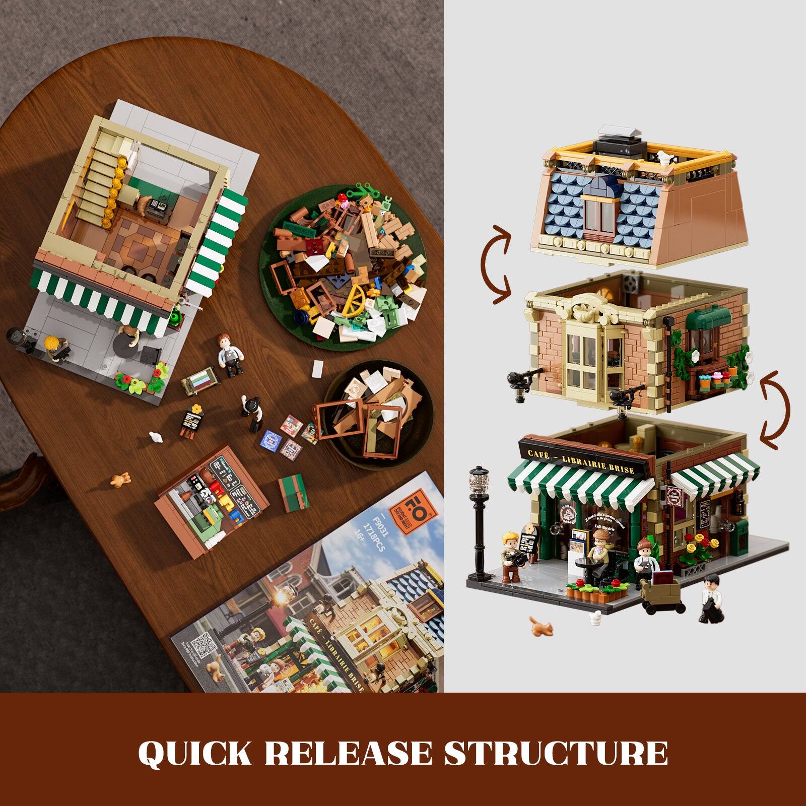 C E I F.O +9 SOARTLE 1EOEd CAFE - LIBRAIRIE BRISE Ke O CAFE LINNA JEIE ARINE QUICK RELEASE STRUCTURE
