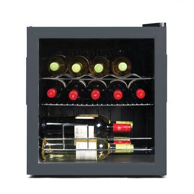 Front. Black+Decker - BLACK+DECKER Wine Fridge 14 Bottles, Freestanding Wine Refrigerator with Compressor Cooling - Black.