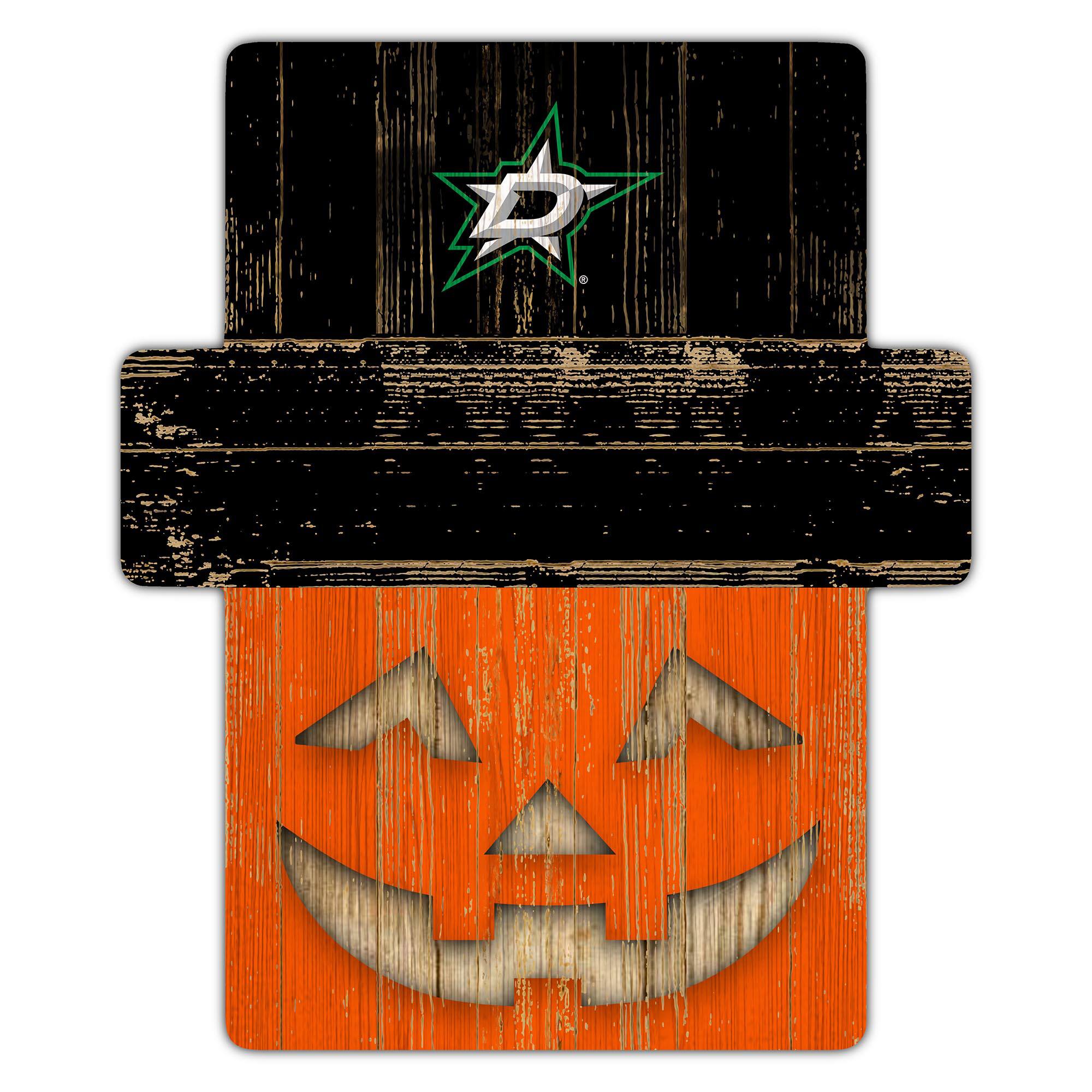 Front. Fan Creations - Dallas Stars 12" x 12" Jack-O-Lantern Display - Orange.