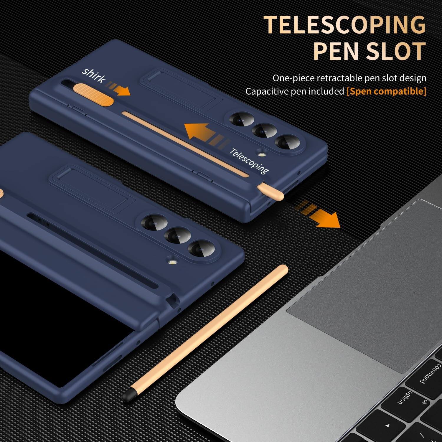 TELESCOPING PEN SLOT

One-piece retractable pen slot design
Capacitive pen included [Spen compatible]