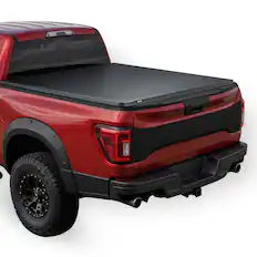 Front. VEVOR - Soft Roll-Up Truck Bed Tonneau Cover, Compatible with 2020-2025 Chevy Silverado/GMC Sierra 2500 3500 HD - Black.