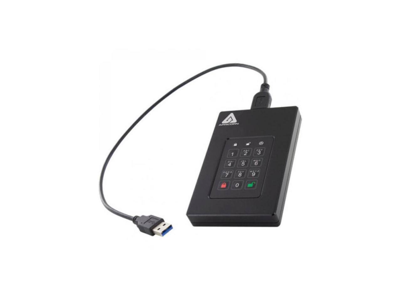 Alt View 4. Apricorn - Apricorn Aegis Fortress L3 4TB USB 3.2 Gen 1 Encrypted Portable SSD.