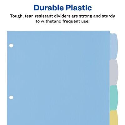 Durable Plastic  
Tough, tear-resistant dividers are strong and sturdy to withstand frequent use.