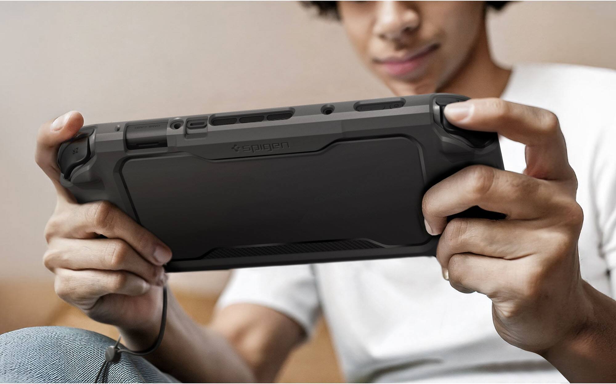 Alt View 4. Spigen - Rugged Armor Case for Nintendo Switch 2 - Black.