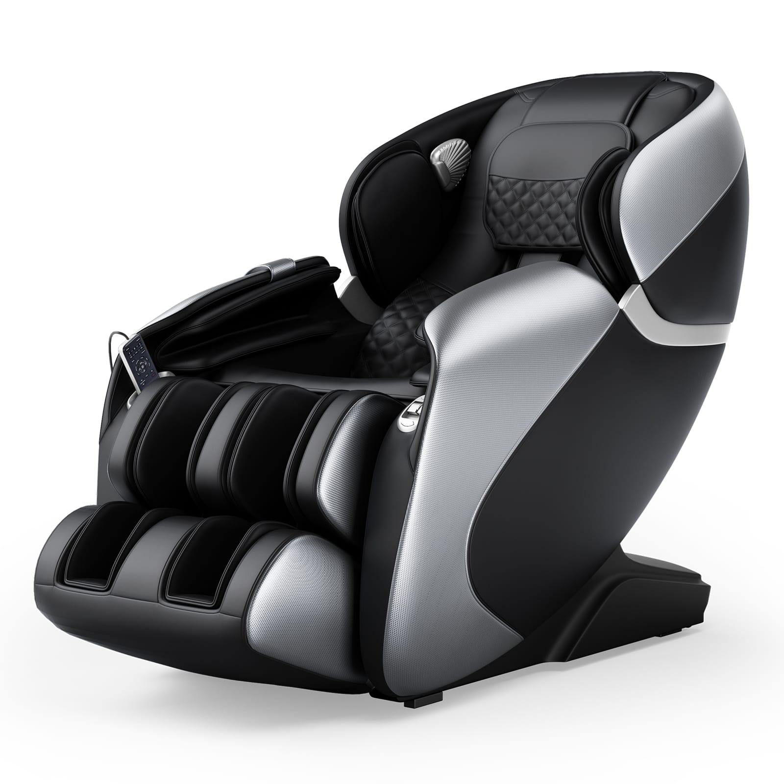 Relaxe - Zero Gravity Shiatsu Massage Chair with Heating (SL-Track) - Black + Silver