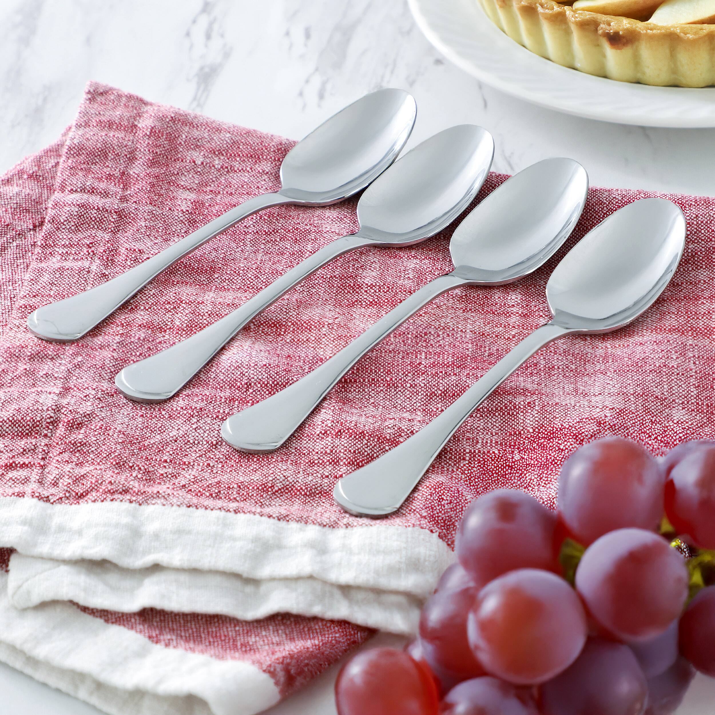 Alt View 1. Gibson - Gibson Home Manchester 4 Piece Stainless Steel Teaspoon Set - Silver.