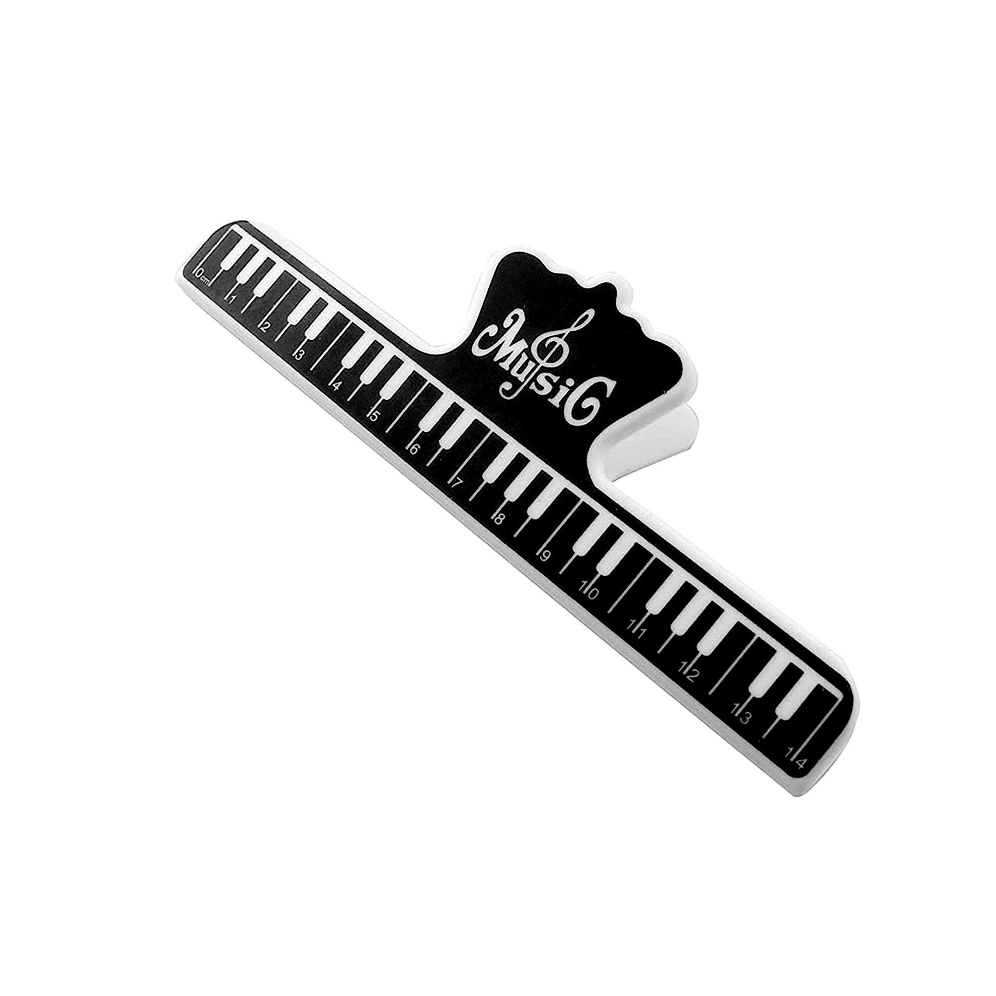 5 CORE - Music Sheet Page Holder Clip Durable Plastic Music Score Fixed Clips - Black