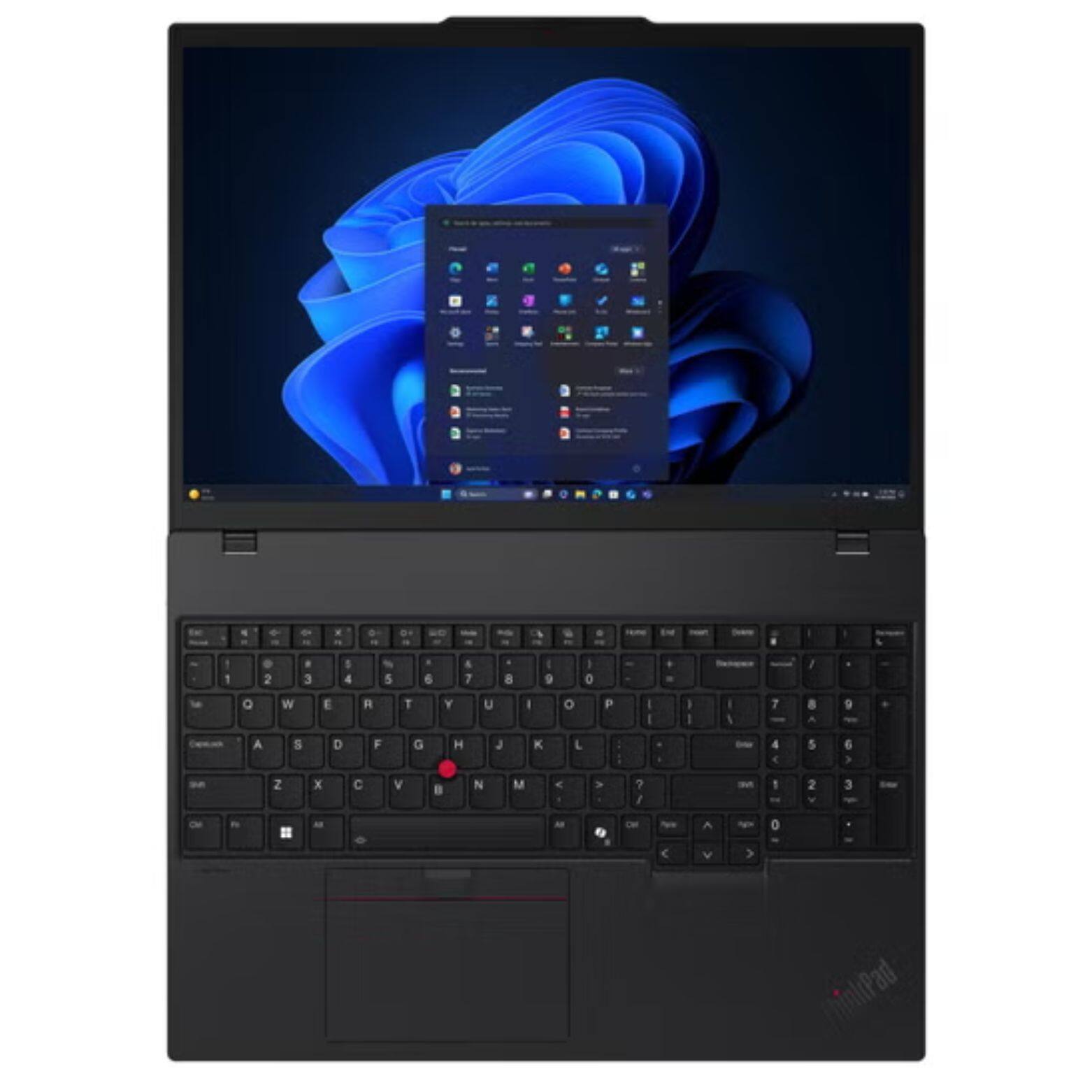 Alt View 3. Lenovo - ThinkPad T16 G4 16" WUXGA Touch Intel Core Ultra 7 255U 2.0 GHz 32GB RAM 1TB SSD Intel Graphics Windows 11 Pro Laptop - Black.