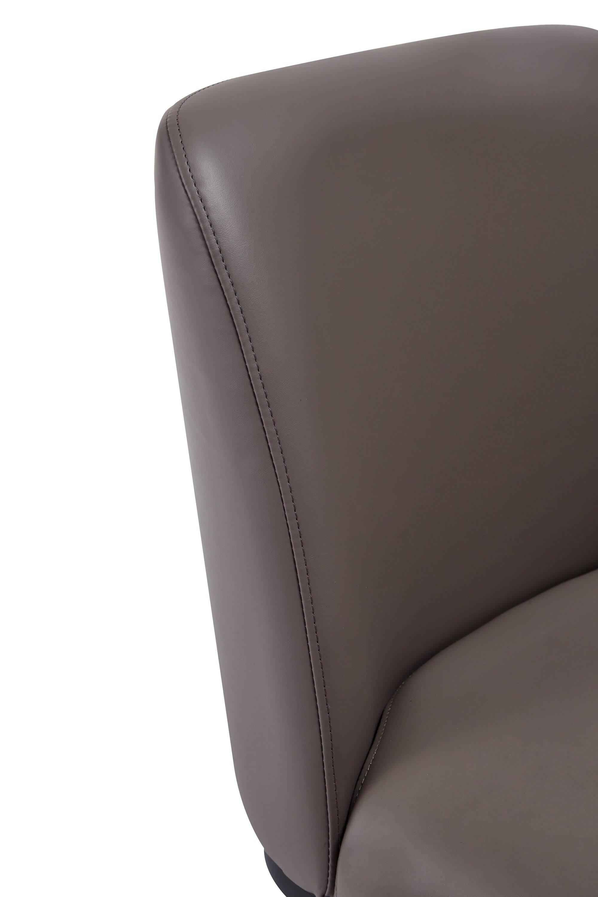 Alt View 4. Manhattan Comfort - Serena Modern Metal Vegan Leather Dining Chair - Set of 2 - Taupe.