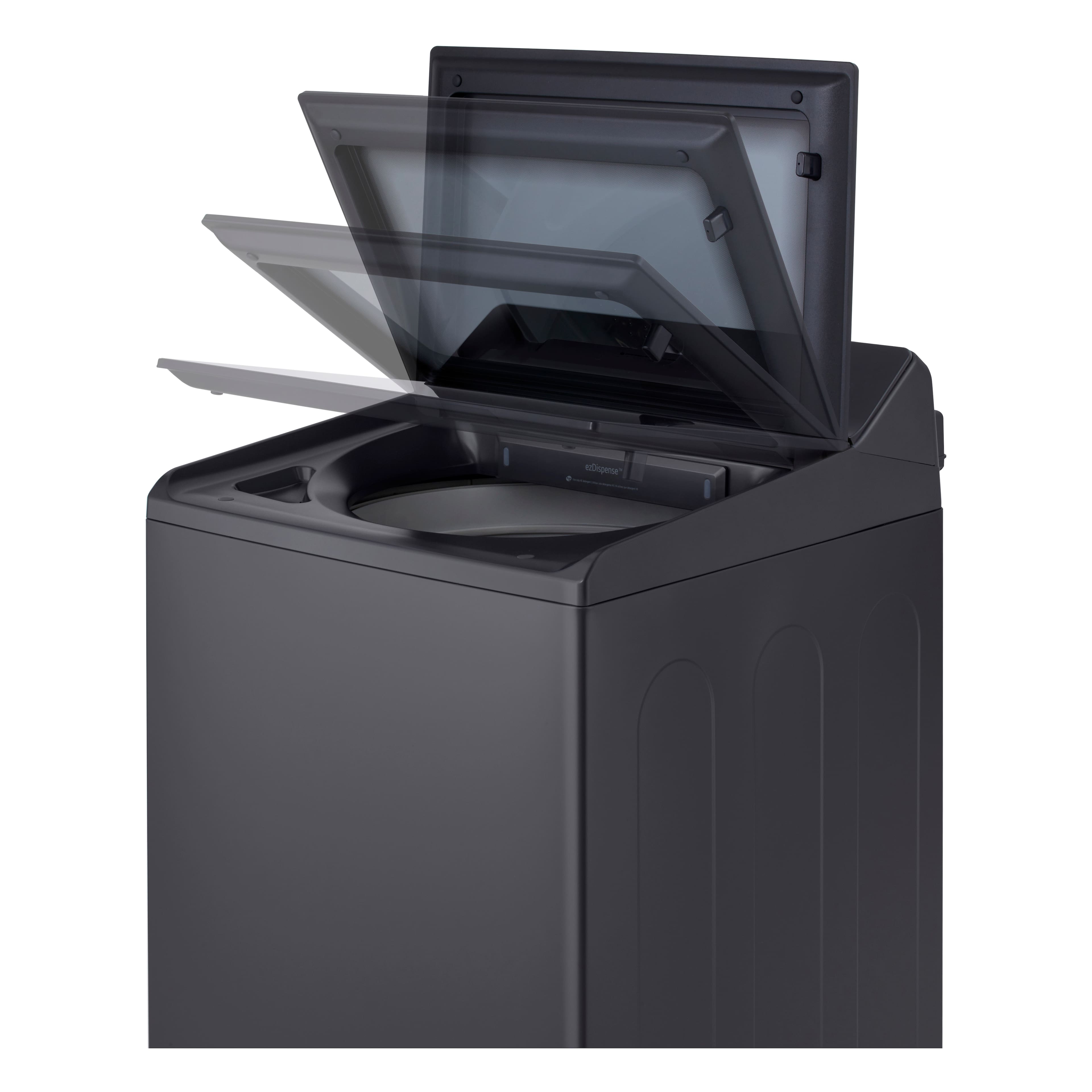 Alt View 28. LG - 5.5 Cu. Ft. High Efficiency Smart Top Load Washer with EasyUnload - Matte Black.