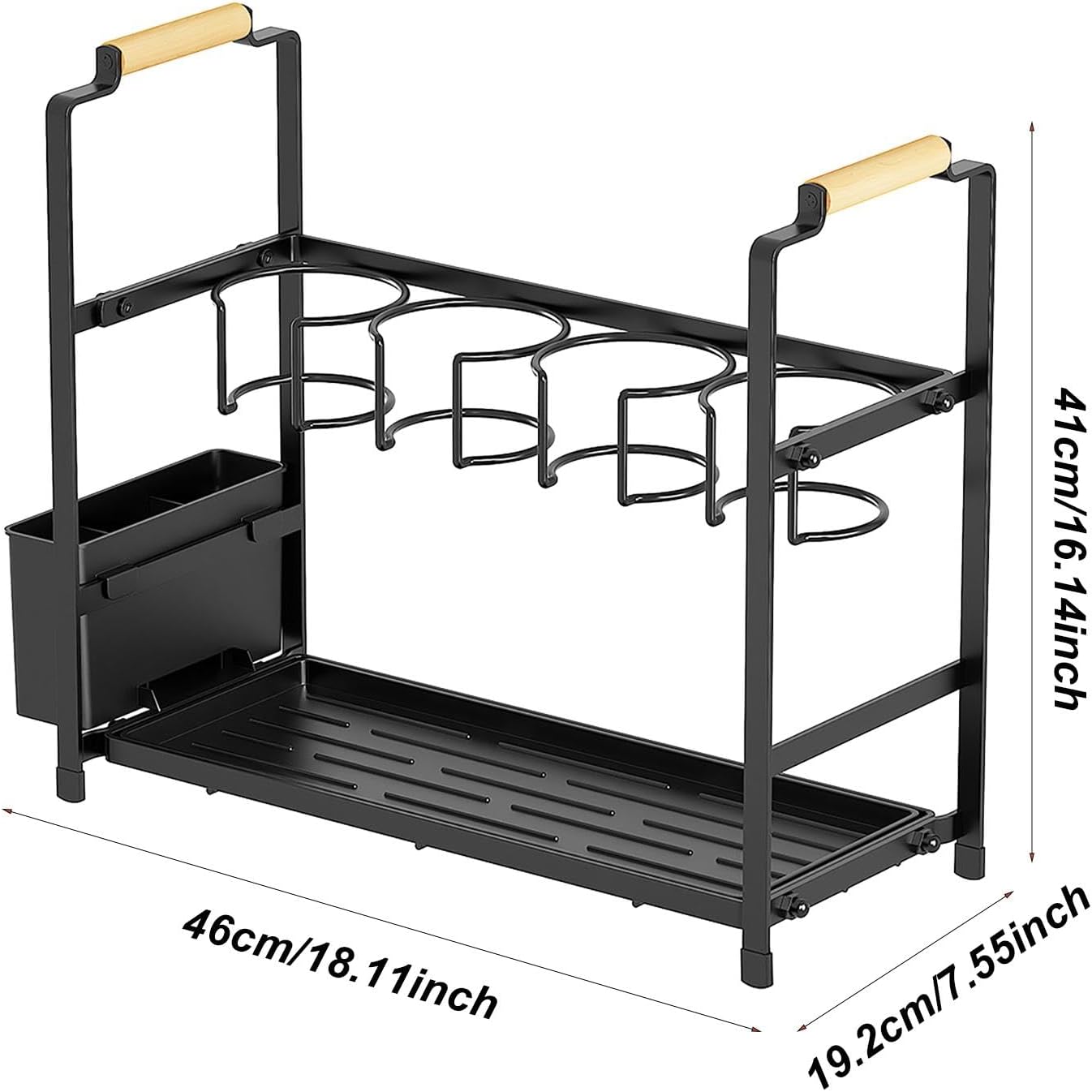 46cm/18.11inch  
41cm/16.14inch  
19.2cm/7.55inch