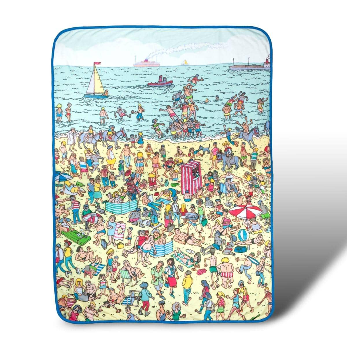 Just Funky - Where's Waldo On The Beach Lightweight Fleece Throw Blanket | 45 x 60 Inches - Multi-Color price history on PriceWatchPro