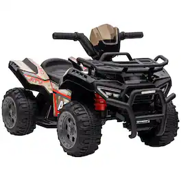 Aosom - Kids ATV Four Wheeler Ride on Car, Motorized Quad, 6V Battery Powered Electric Quad with Songs for 18-36 Months
