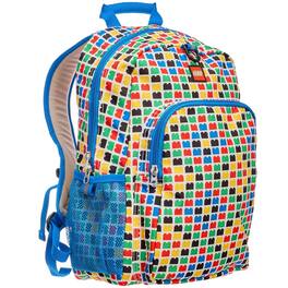 LEGO - Iconic Prints Kids School Backpack, for Travel, On-the-Go, Back to School with Adjustable Padded Straps - Multicolored