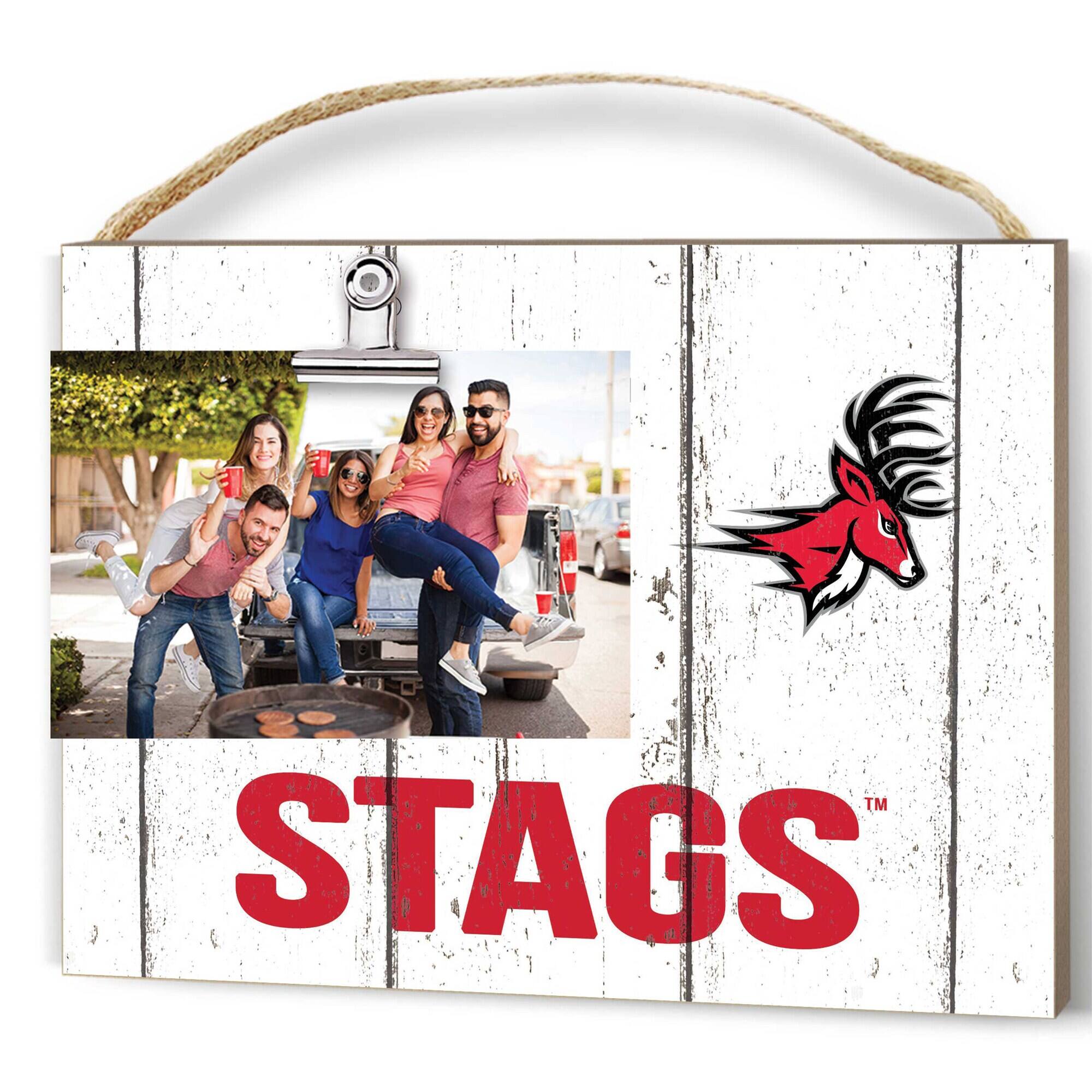 Front. Jardine - Fairfield Stags 8" x 10" Weathered Clip It Frame - White.
