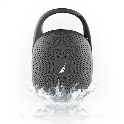 Front. Nautica - Nautica Nayman SP700 Portable Bluetooth Speaker, Waterproof Portable Wireless Outdoor & Shower Speaker - Gray.