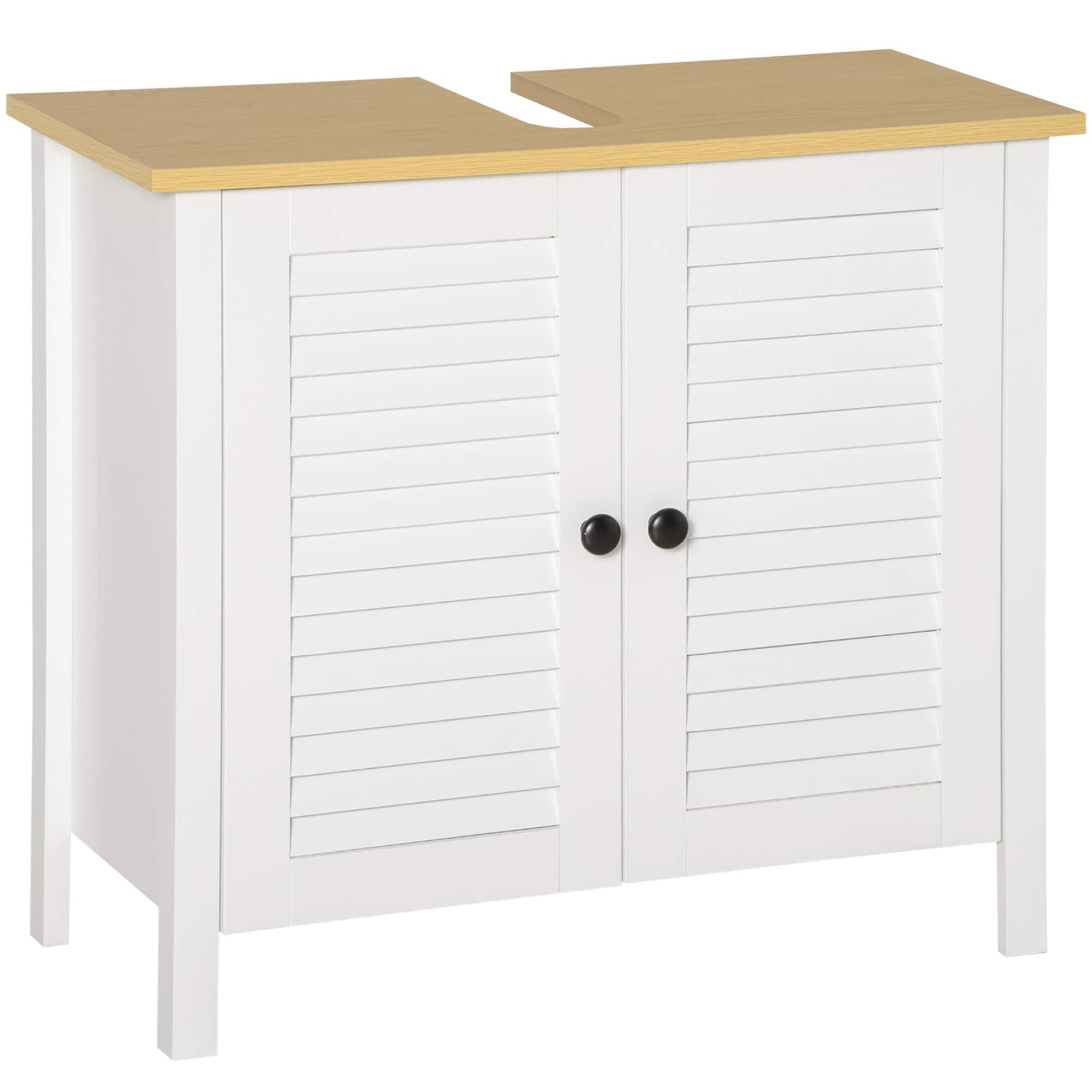 Under Sink Storage Cabinet w/ Removable Shelf & 2 Doors