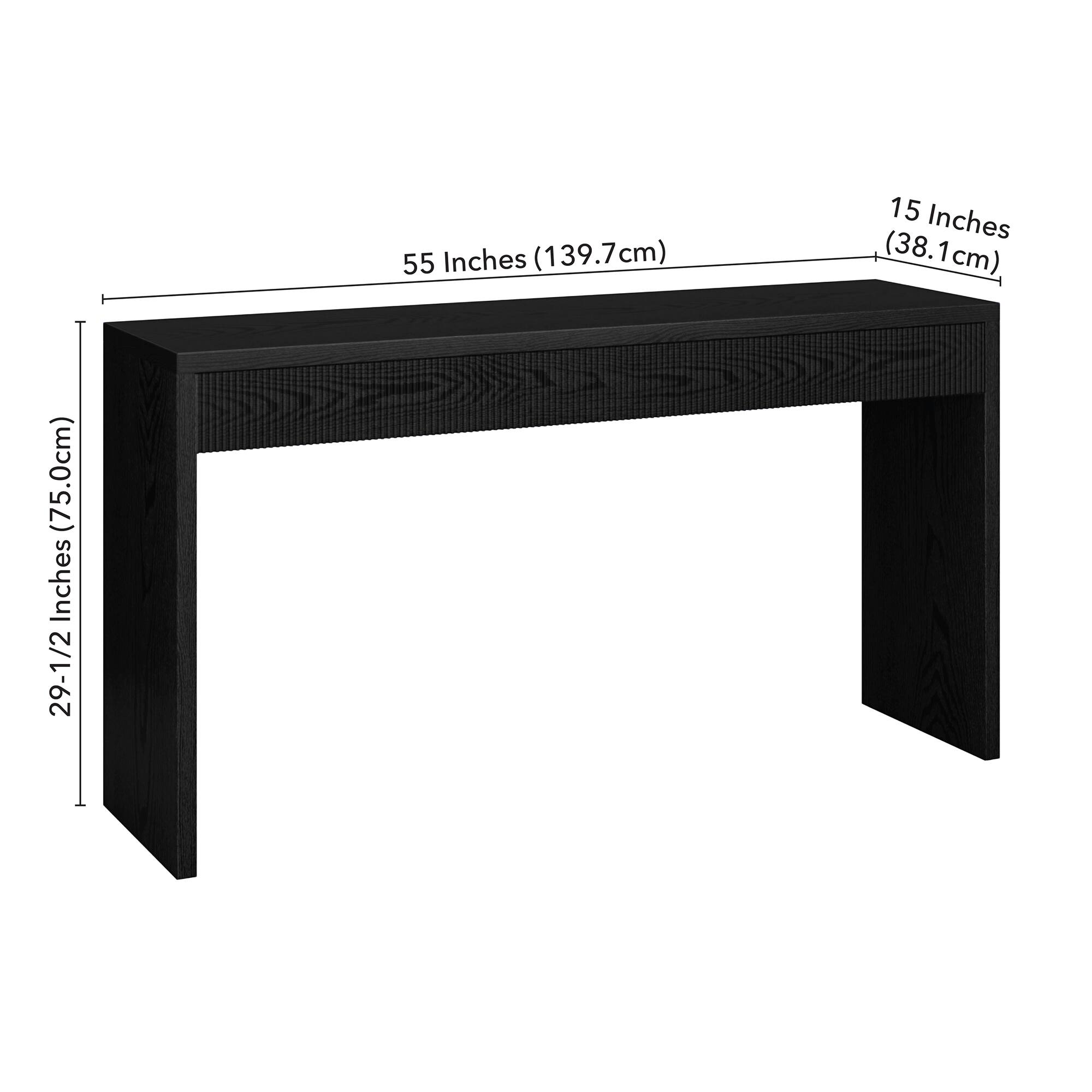 55 Inches (139.7cm)  
15 Inches (38.1cm)  
29 1/2 Inches (75.0cm)