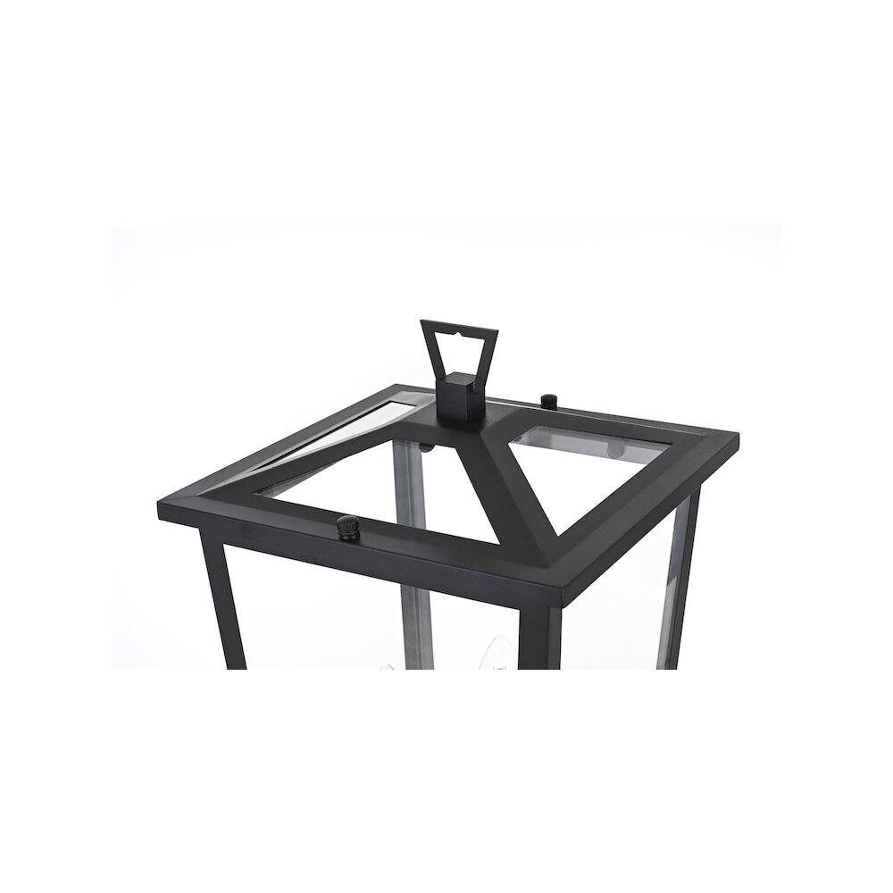 Alt View 2. Elegant Lighting - Cayman 7 inch Outdoor Pendant in Black - Black.