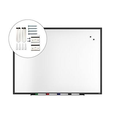 Alt View 4. TRU RED - Magnetic Steel Dry Erase Board, 4' x 3' - Black Frame.