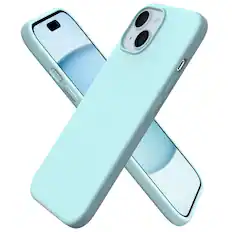 Front. Ornarto - ORNARTO Compatible with iPhone 15 Case 6.1", Slim Liquid Silicone 3 Layers Full Covered Protective Cover-Fresh Mint - Fresh Mint.