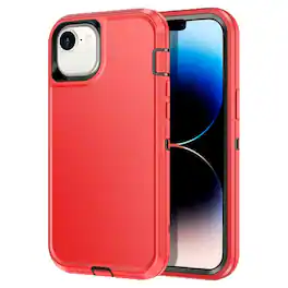 Entronix - Heavy Duty Case for iPhone 16E - Ultimate Triple-Layer Protection - Red