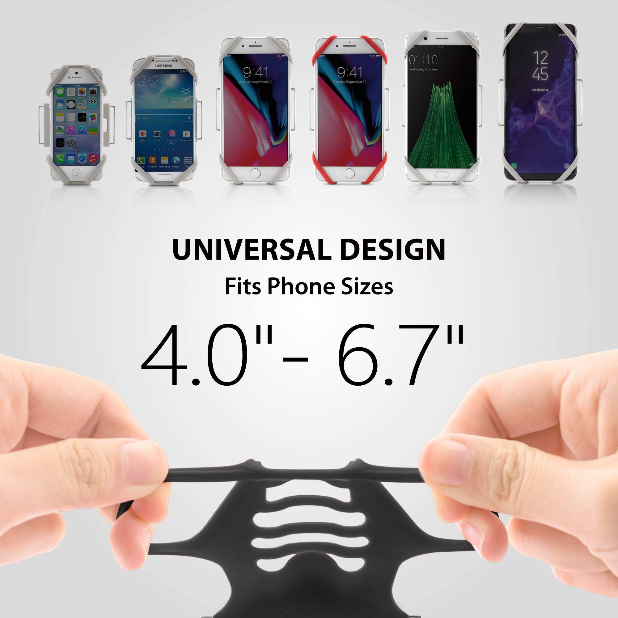 UNIVERSAL DESIGN  
Fits Phone Sizes  
4.0" - 6.7"
