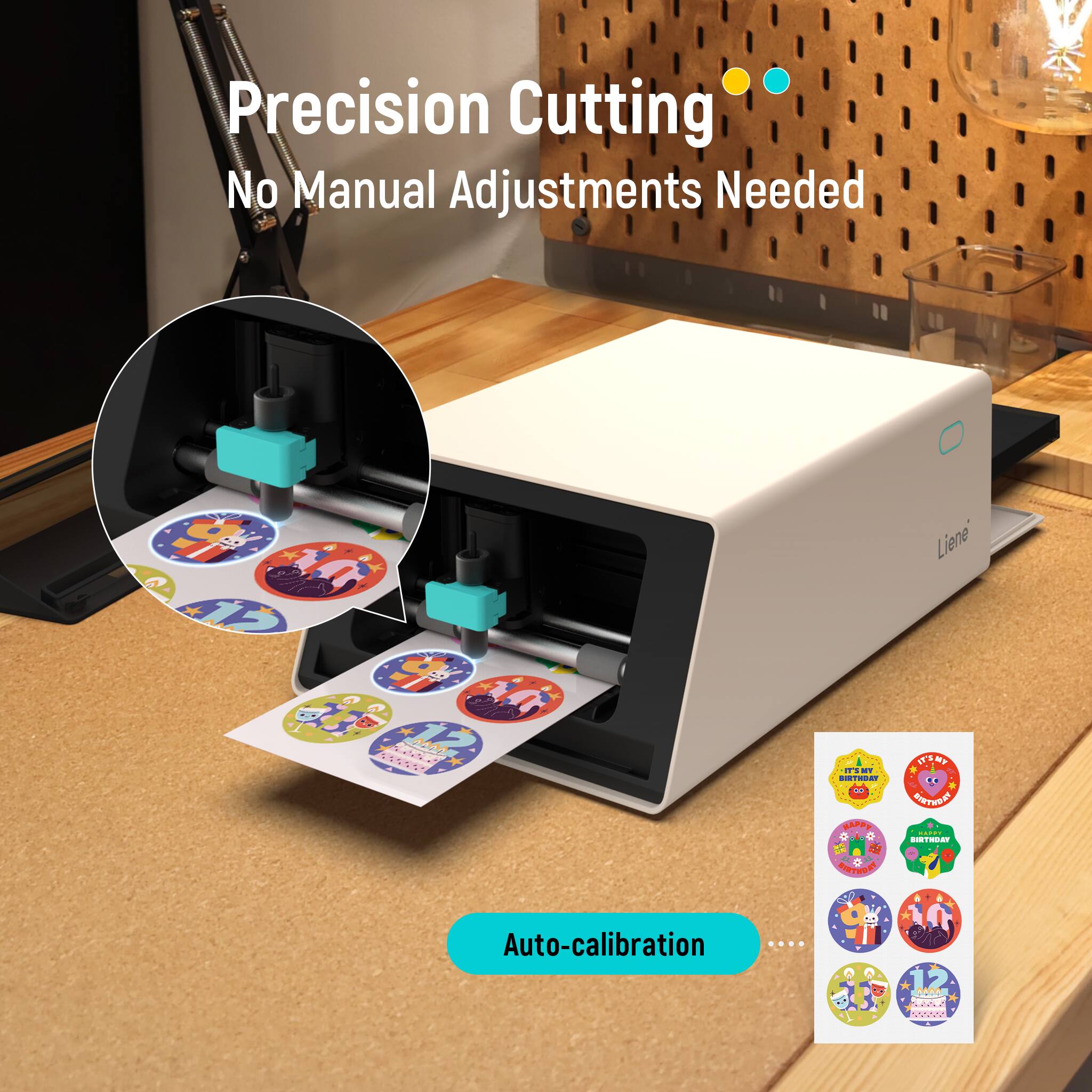 Precision Cutting  
No Manual Adjustments Needed  

Auto-calibration