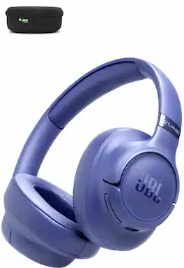 JBL - Tune 780NC Wireless Noise Cancelling Headphones with Case - Blue