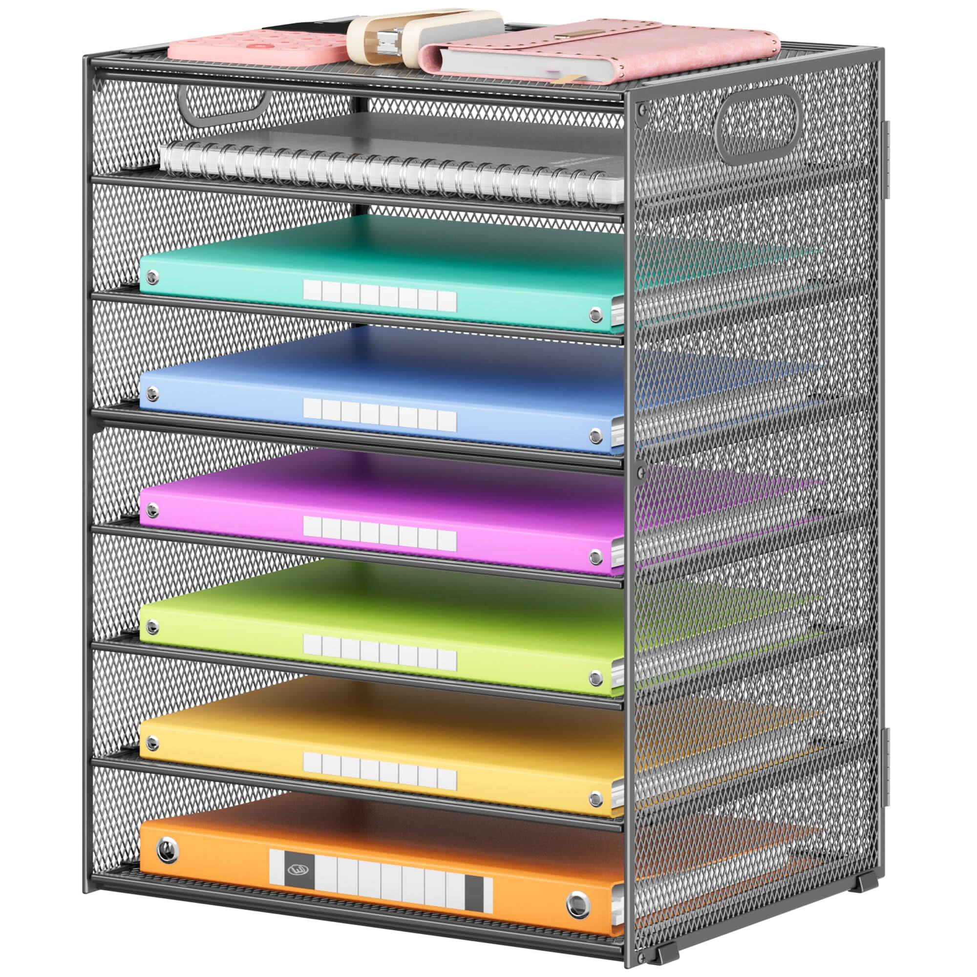 8-tier With Handle - Grey-12.7" x 9.2" x 16.5"