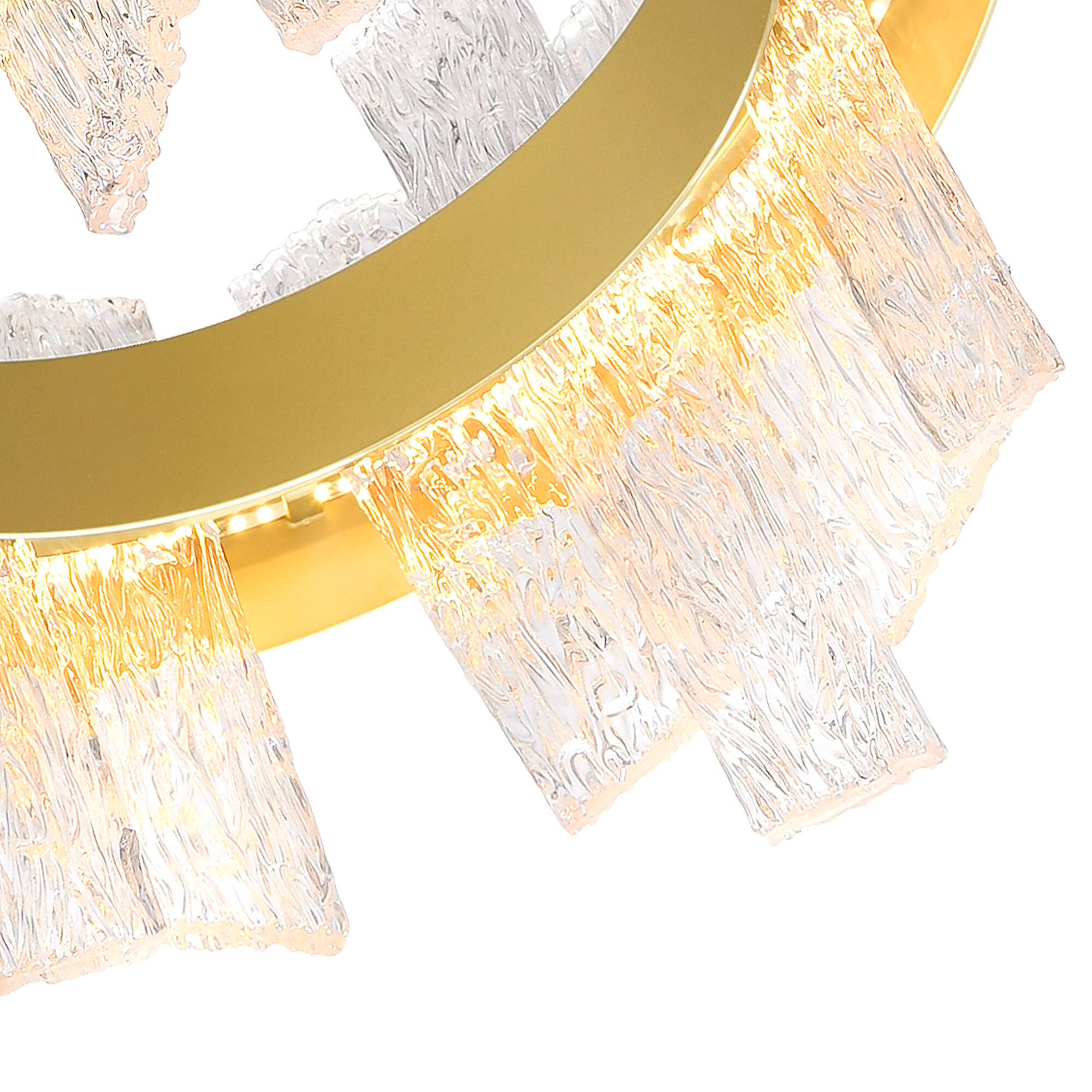 Back. CWI Lighting - Guadiana 32 in LED Satin Gold Chandelier - Satin Gold.