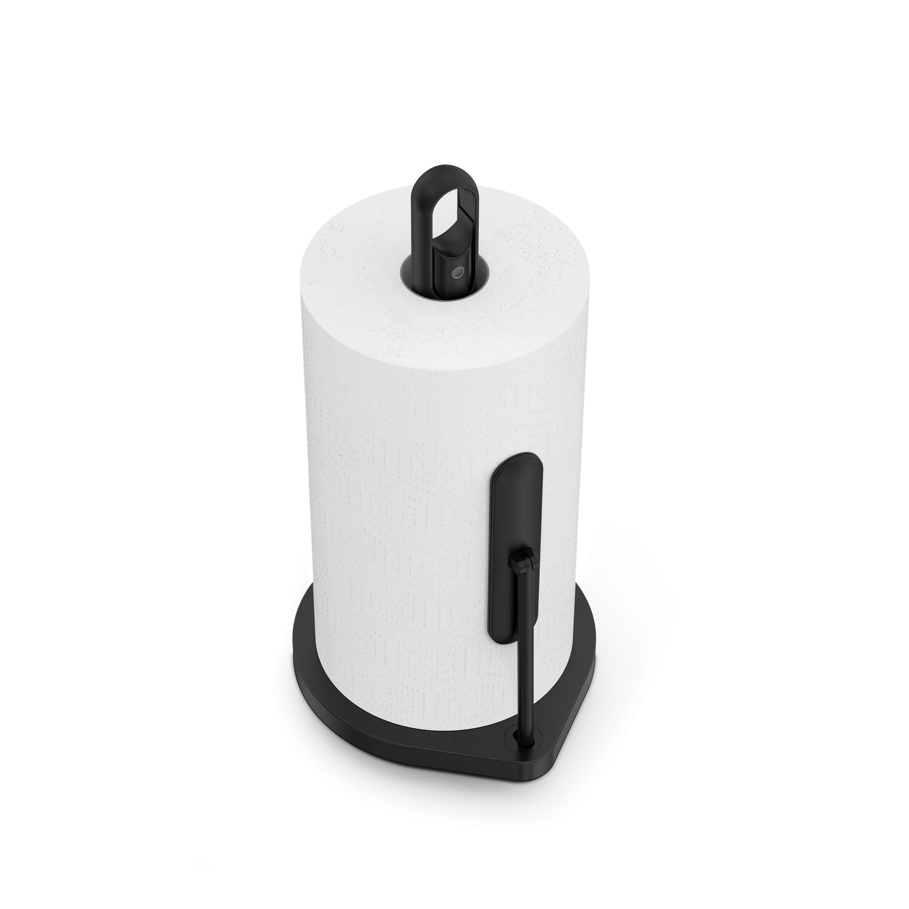 Alt View 5. simplehuman - paper towel holder with spray, black - Black.