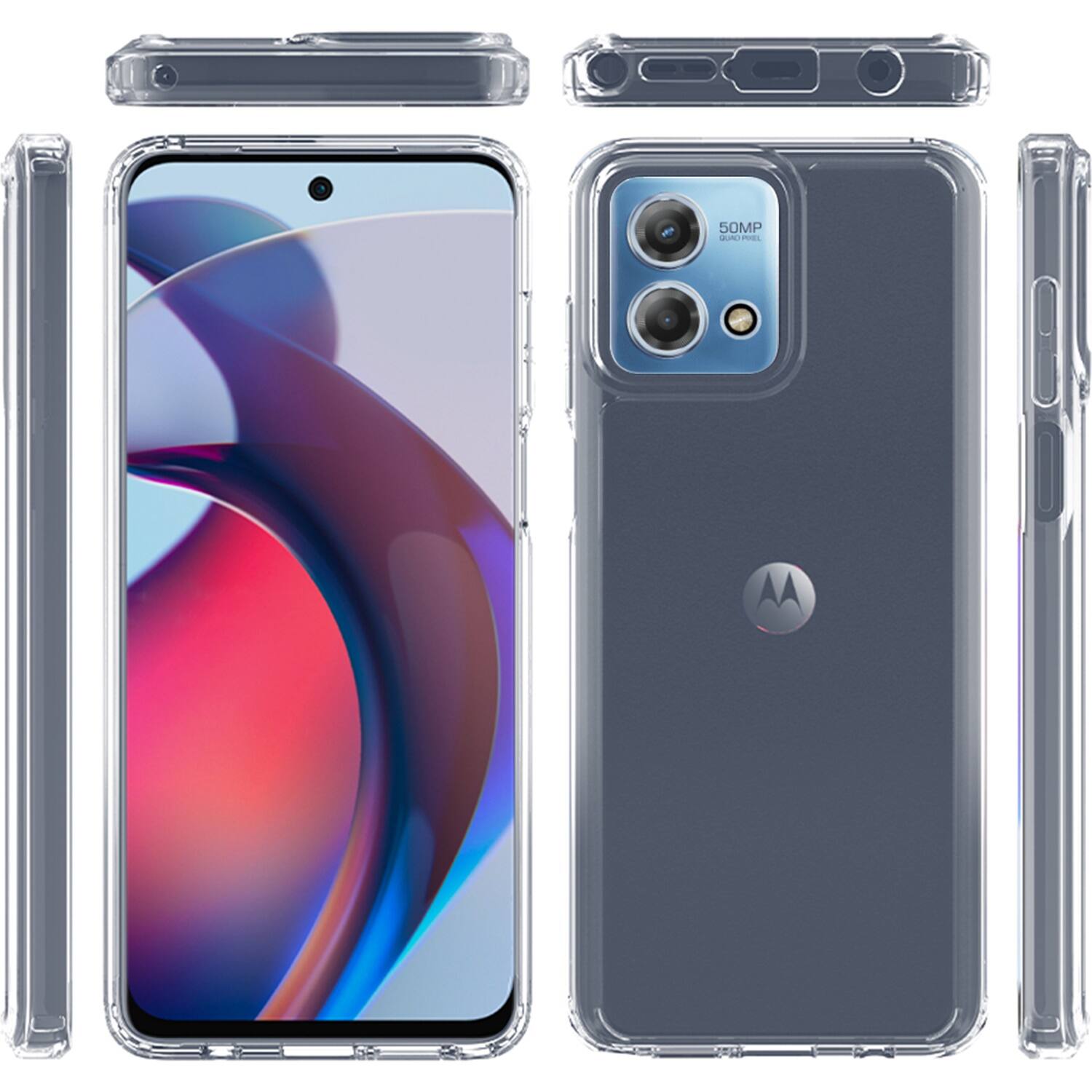 Alt View 13. SaharaCase - Hybrid-Flex Hard Shell Series Case for Motorola G Stylus 5G (2023) - Clear.