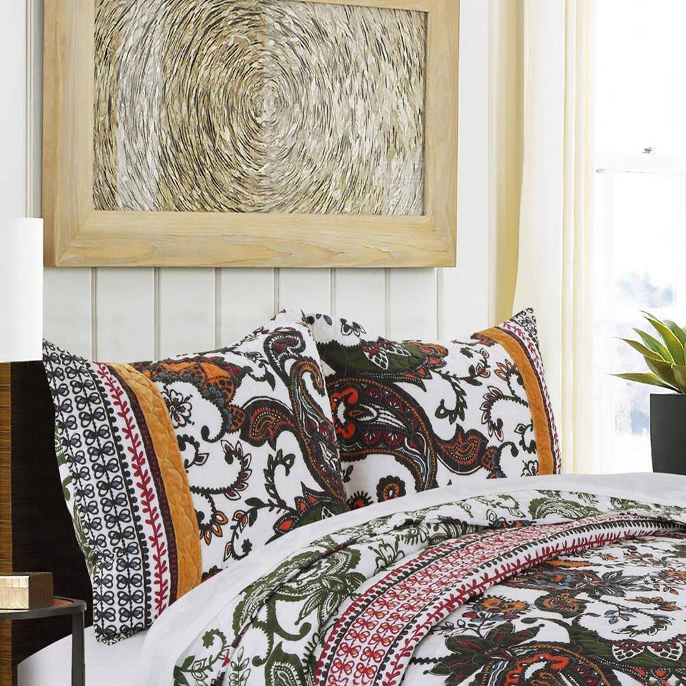 Alt View 1. Greenland Home Fashions - Greenland Home Fashion Orleans Quilt Set - 3 - Piece - Full/Queen 90x90", Multi - Multi.