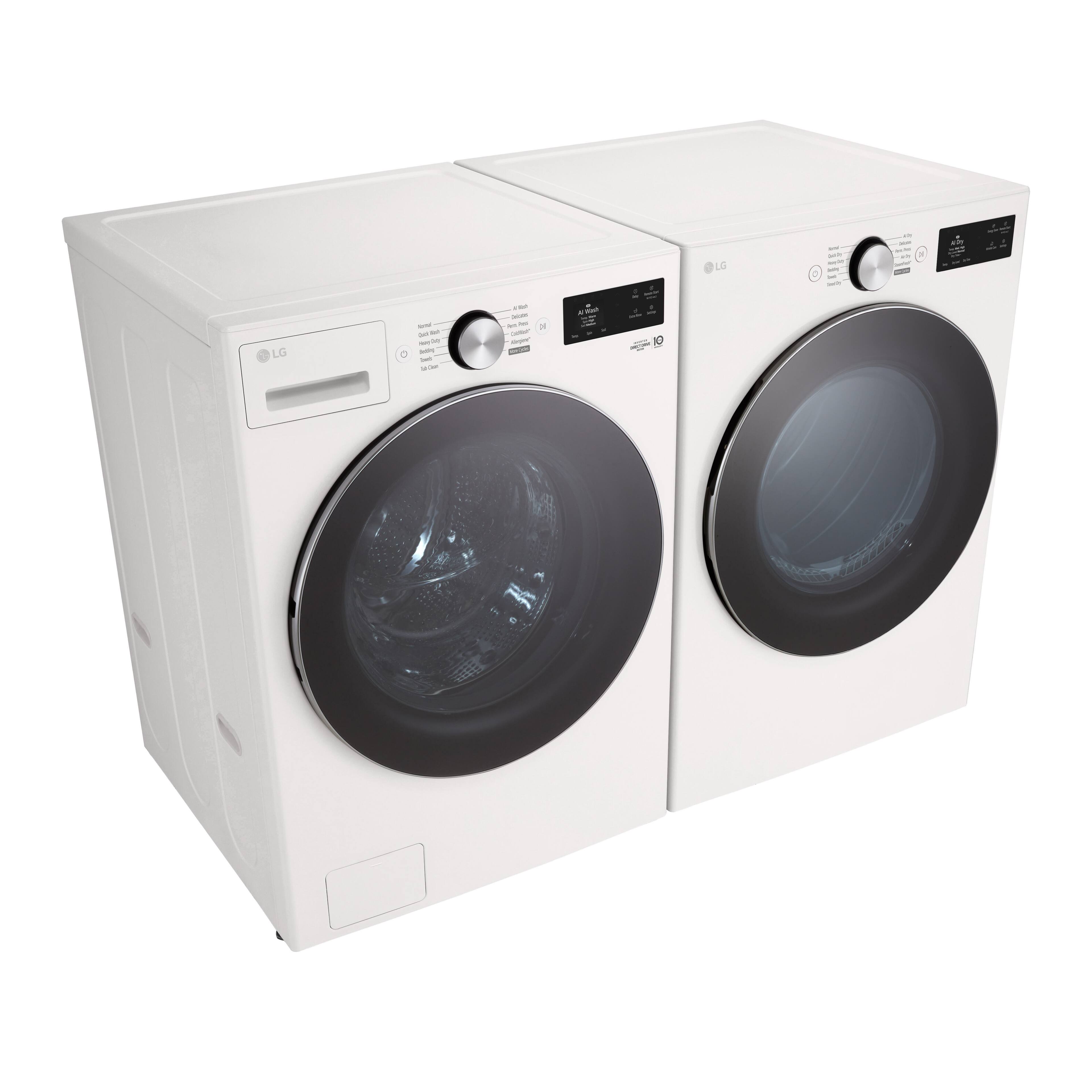 Alt View 16. LG - 5.0 Cu. Ft. High-Efficiency Stackable Smart Front Load Washer with Steam and TurboWash 360° - Alpine White.