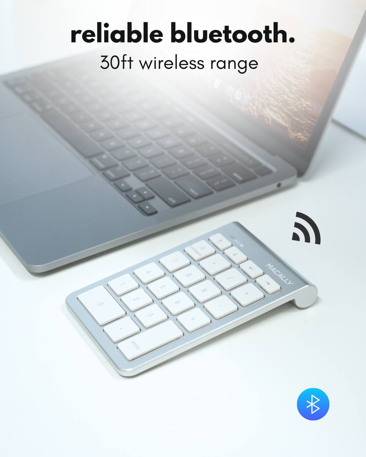 reliable bluetooth.  
30ft wireless range