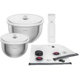 ZWILLING - Fresh & Save BOWLS 9-pc Vacuum Bowl Starter Set - Stainless Steel