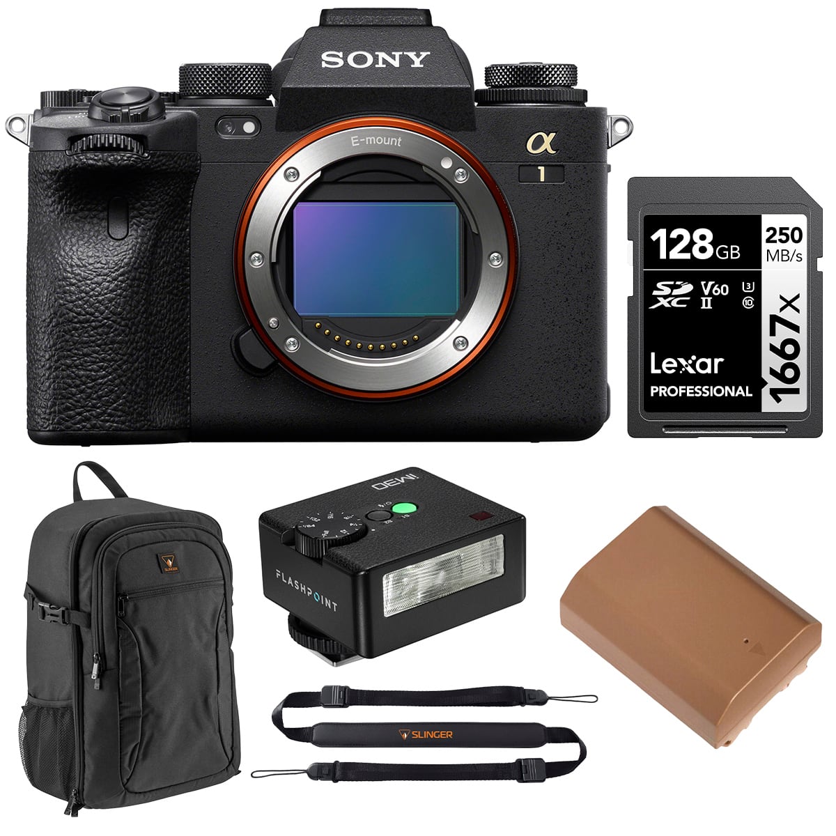 Bundle - Sony - Alpha 1 Mirrorless Camera, with Alpine 200 Backpack, 128GB UHS-II Memory Card, Extra Battery, iM30 Mini price history on PriceWatchPro