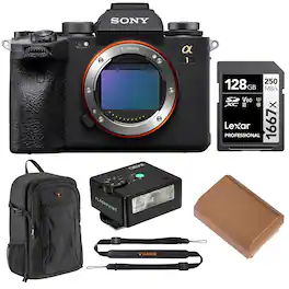 Bundle - Sony - Alpha 1 Mirrorless Camera, with Essentials Kit