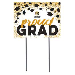 Jardine - Colorado College Tigers 18" x 24" Proud Grad Yard Sign - White