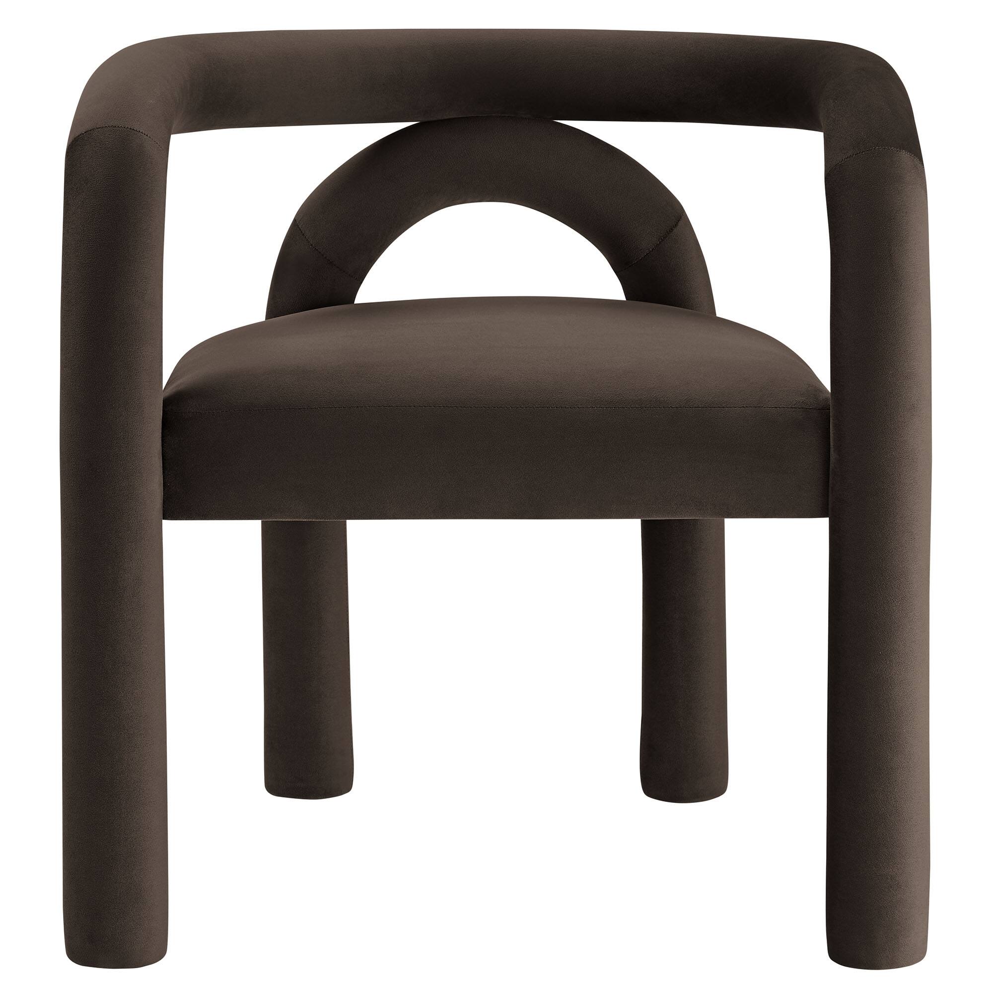 Alt View 2. Modway - Astrid Performance Velvet Dining Chair by Modway - Brown.