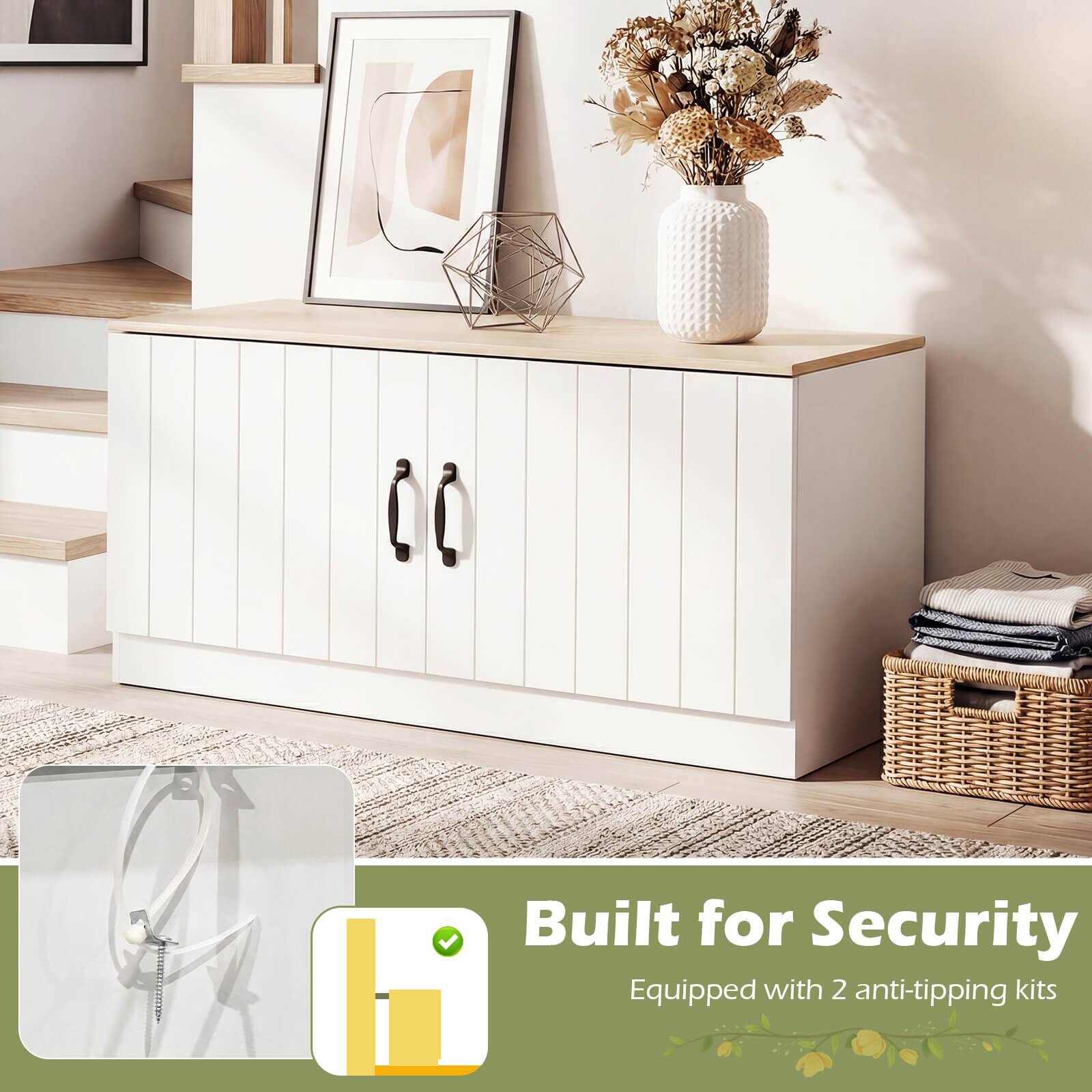 Built for Security  
Equipped with 2 anti-tipping kits