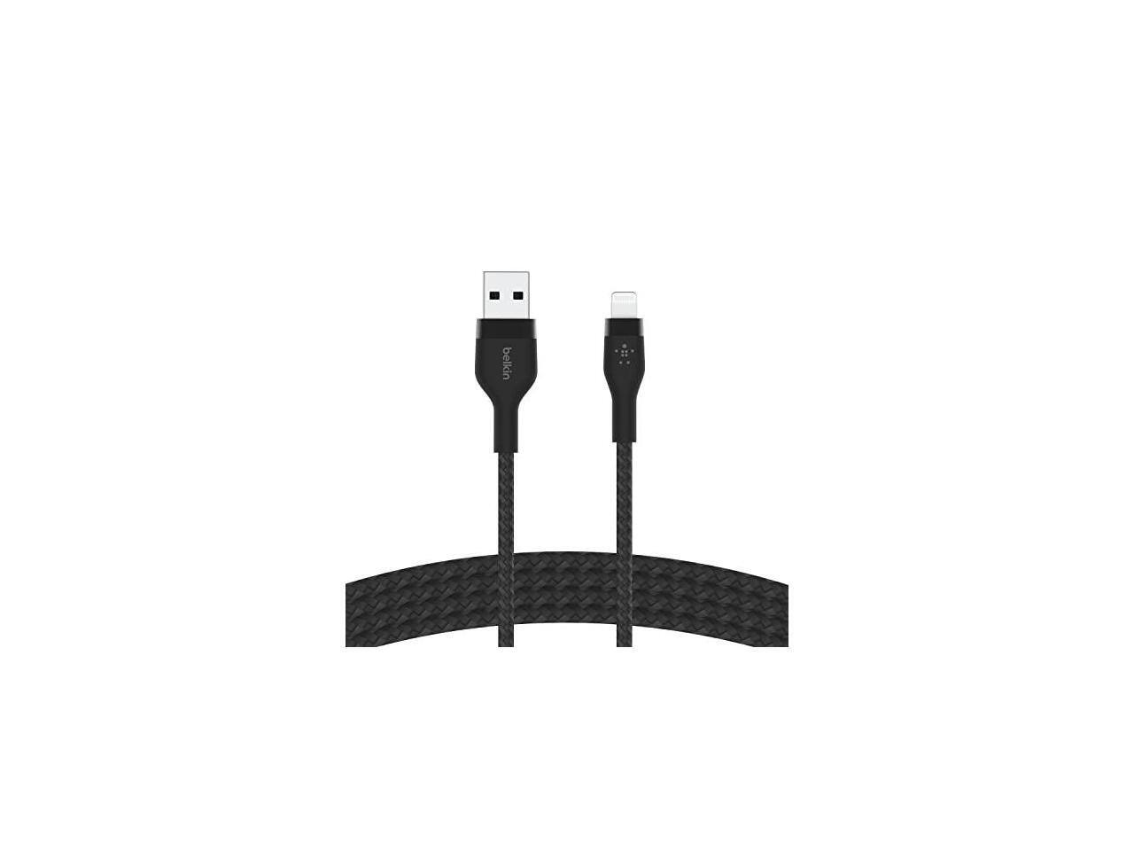 Alt View 3. Belkin - BELKIN CAA010BT1MBK Black BOOST CHARGE PRO Flex USB-A Cable with Lightning Connector - 3.28 ft..